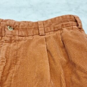 Vintage Y2K Bills Khaki Pleated Orange Corduroy Cuff Sz 36x28 Relaxed‎ UT Thick